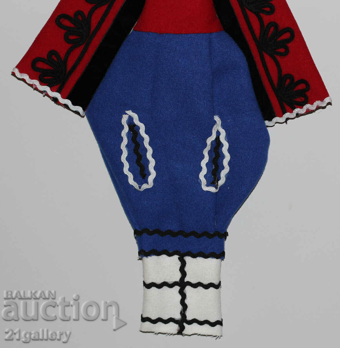 64 cm. Doll folk costume wool/textile wall decoration - 6