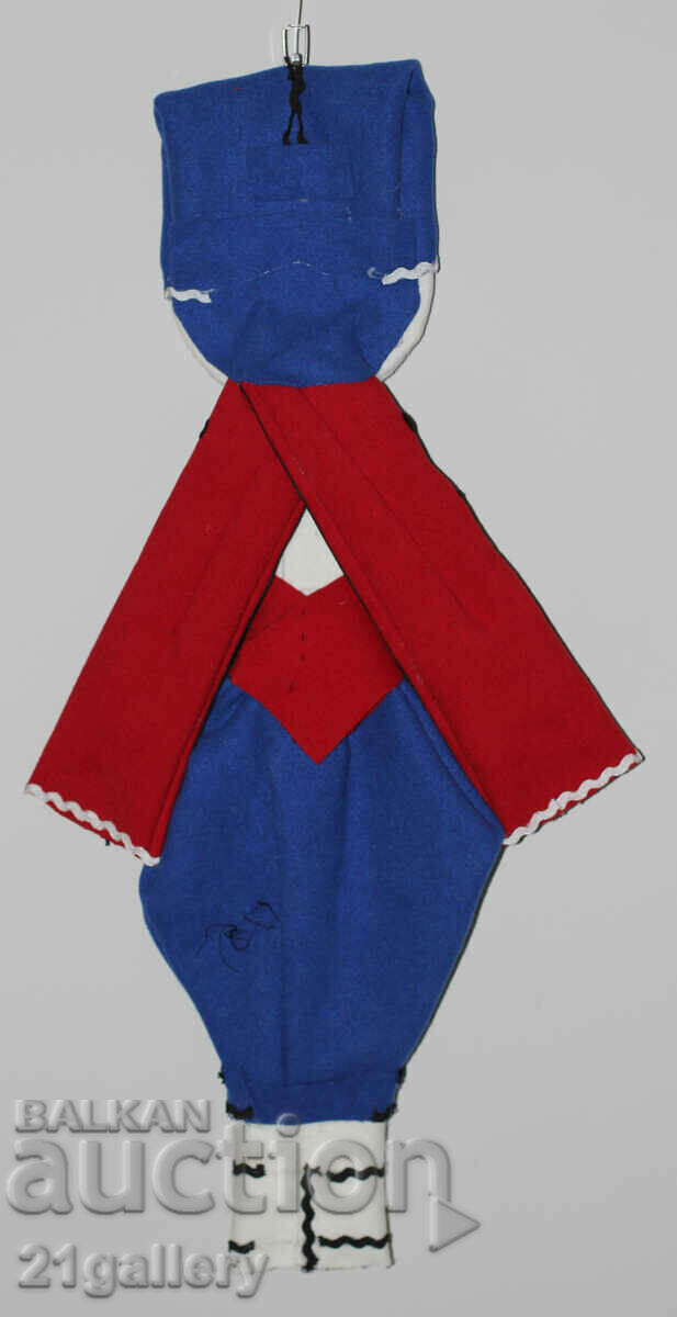 64 cm. Doll folk costume wool/textile wall decoration - 7