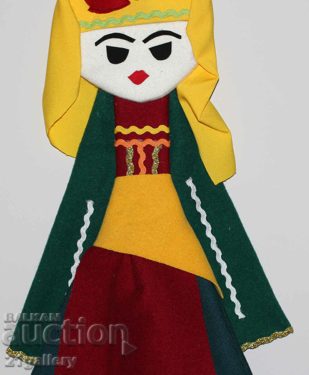 64 cm. Doll folk costume wool/textile wall decoration - 5 64 cm. Doll folk costume wool/textile wall decoration - 5