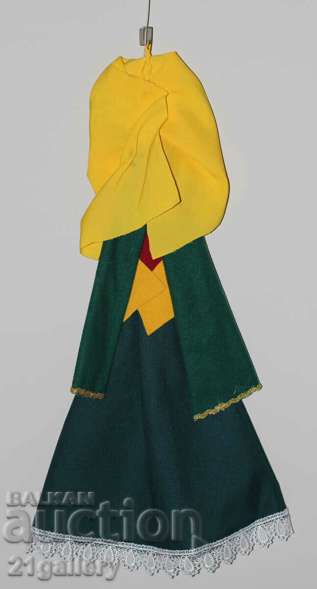 64 cm. Doll folk costume wool/textile wall decoration - 7 64 cm. Doll folk costume wool/textile wall decoration - 7