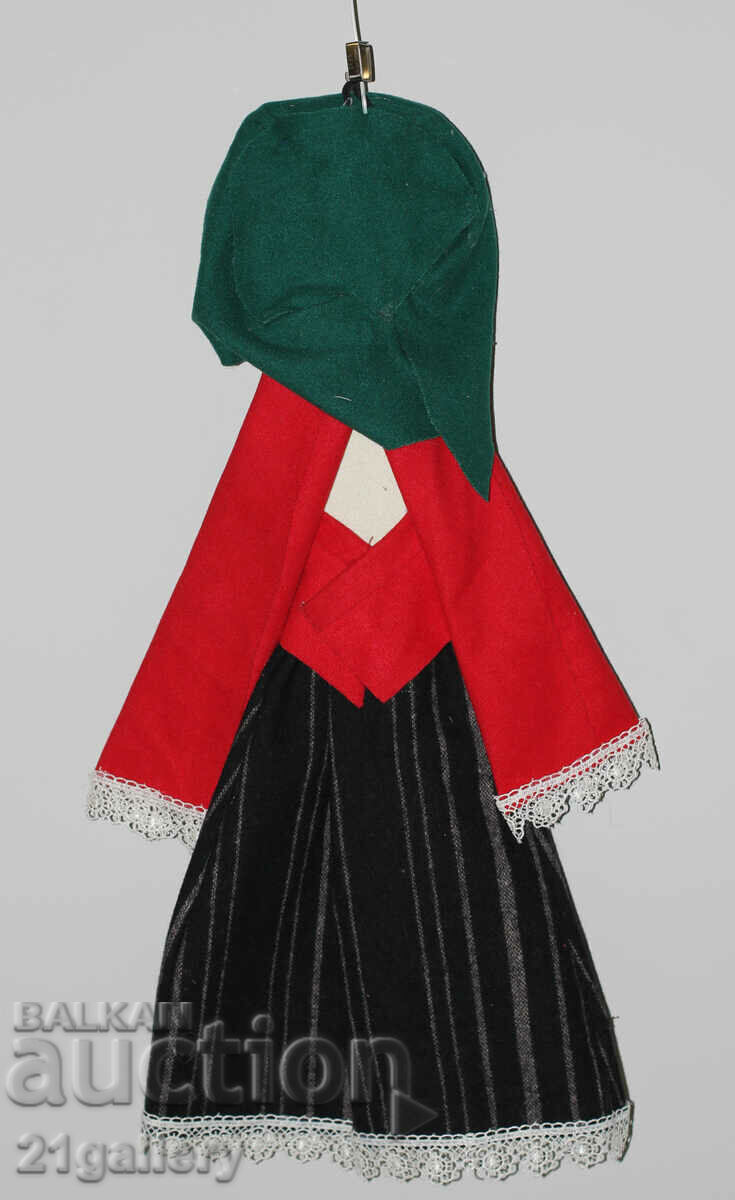 64 cm. Doll folk costume wool/textile wall decoration - 7 64 cm. Doll folk costume wool/textile wall decoration - 7