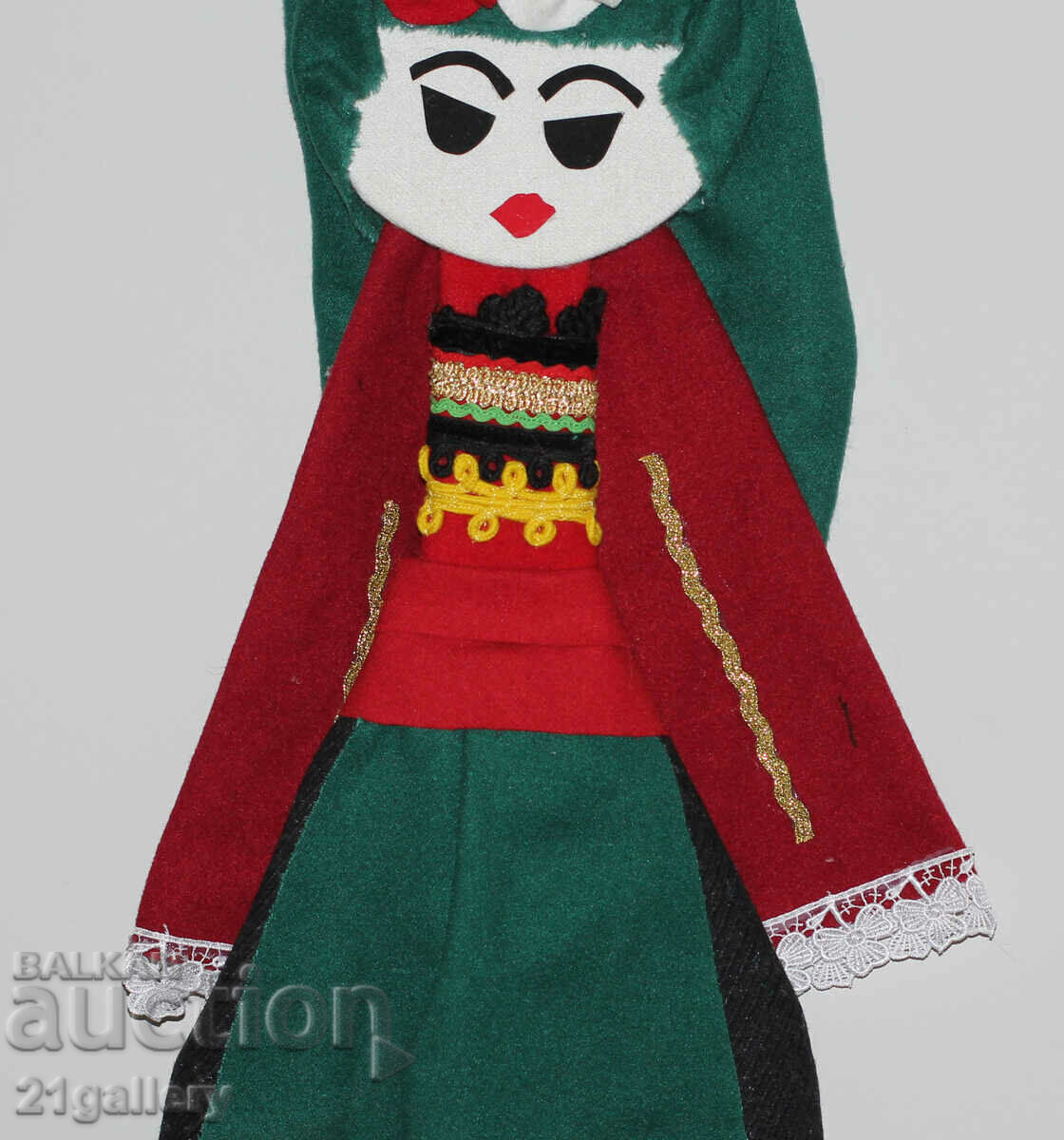 64 cm. Doll folk costume wool/textile wall decoration - 5 64 cm. Doll folk costume wool/textile wall decoration - 5