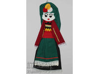 64 cm. Doll folk costume wool/textile wall decoration