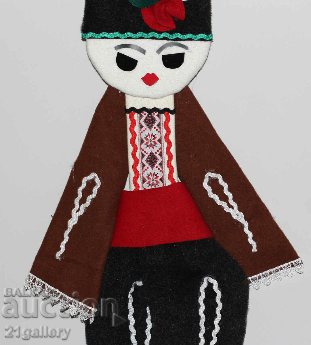 64 cm. Doll folk costume wool/textile wall decoration - 5 64 cm. Doll folk costume wool/textile wall decoration - 5