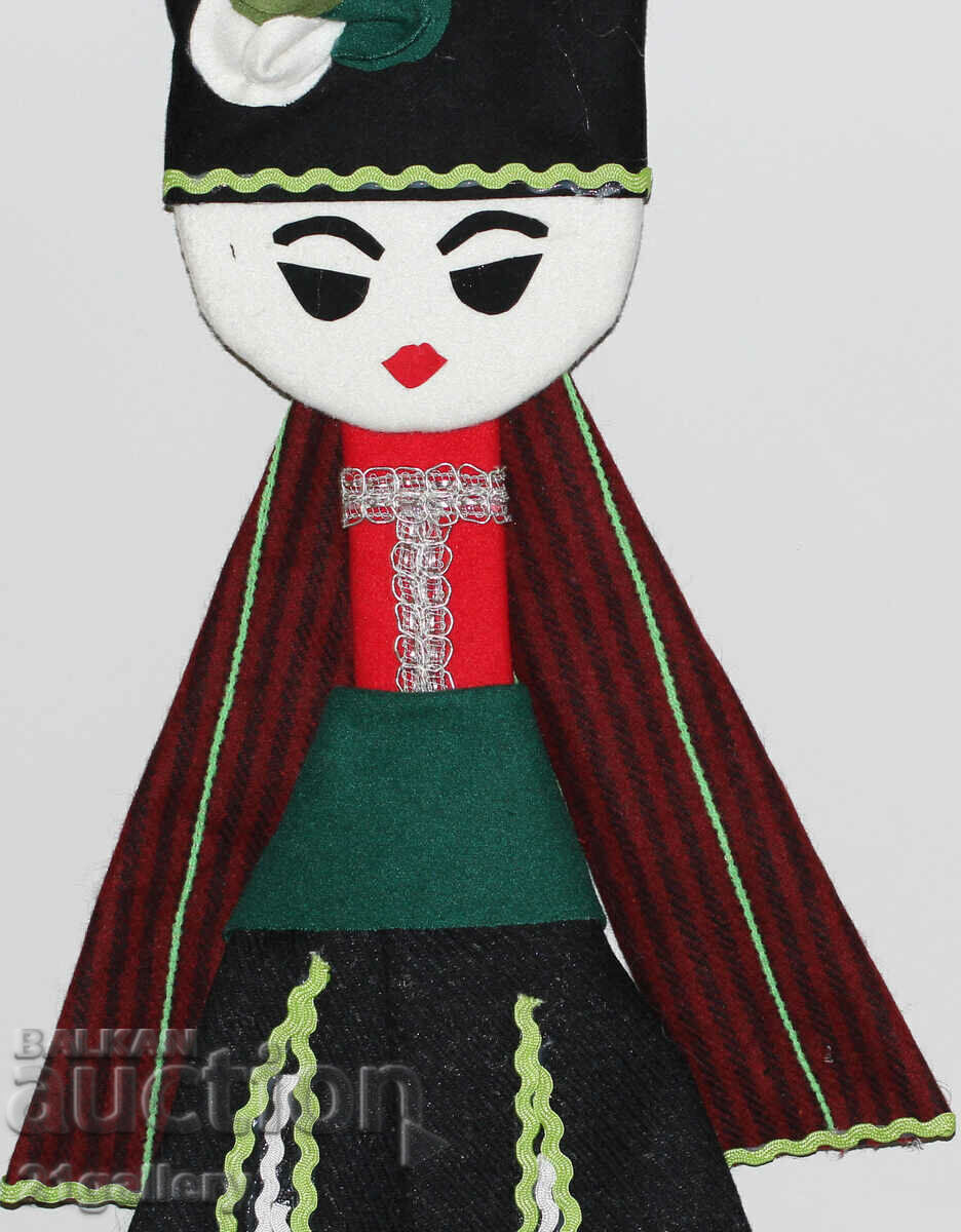 64 cm. Doll folk costume wool/textile wall decoration - 5 64 cm. Doll folk costume wool/textile wall decoration - 5
