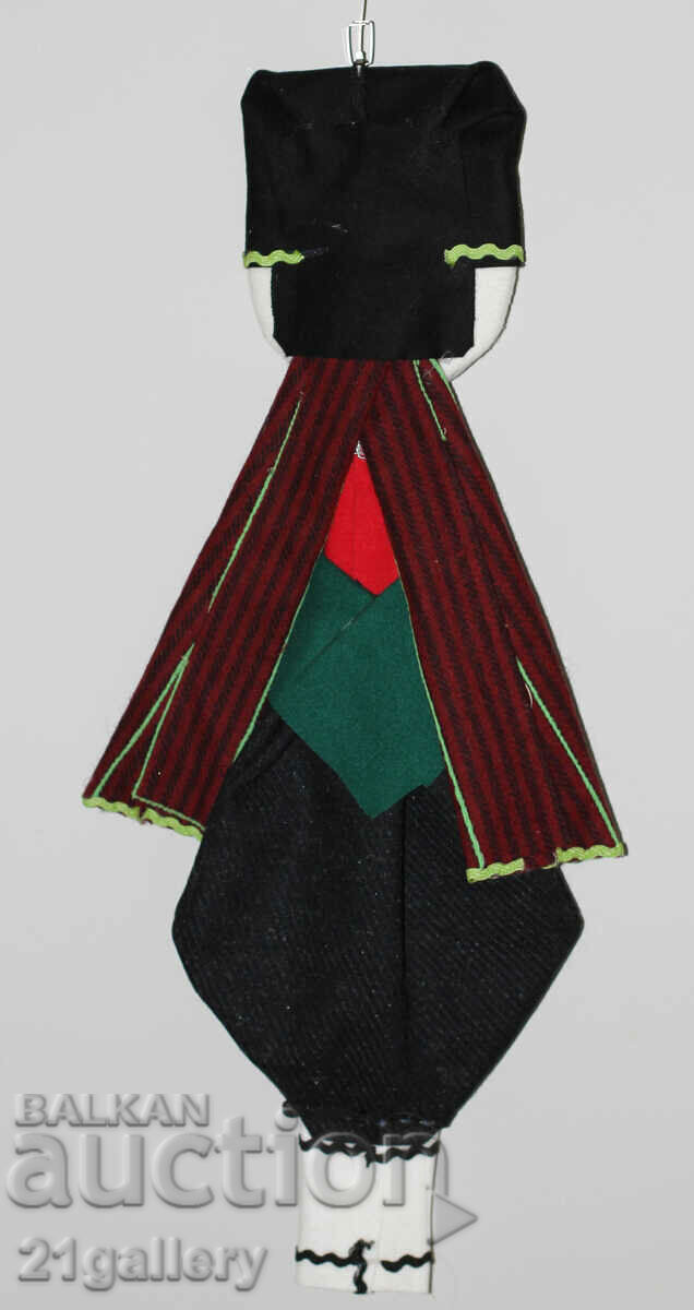 64 cm. Doll folk costume wool/textile wall decoration - 7 64 cm. Doll folk costume wool/textile wall decoration - 7