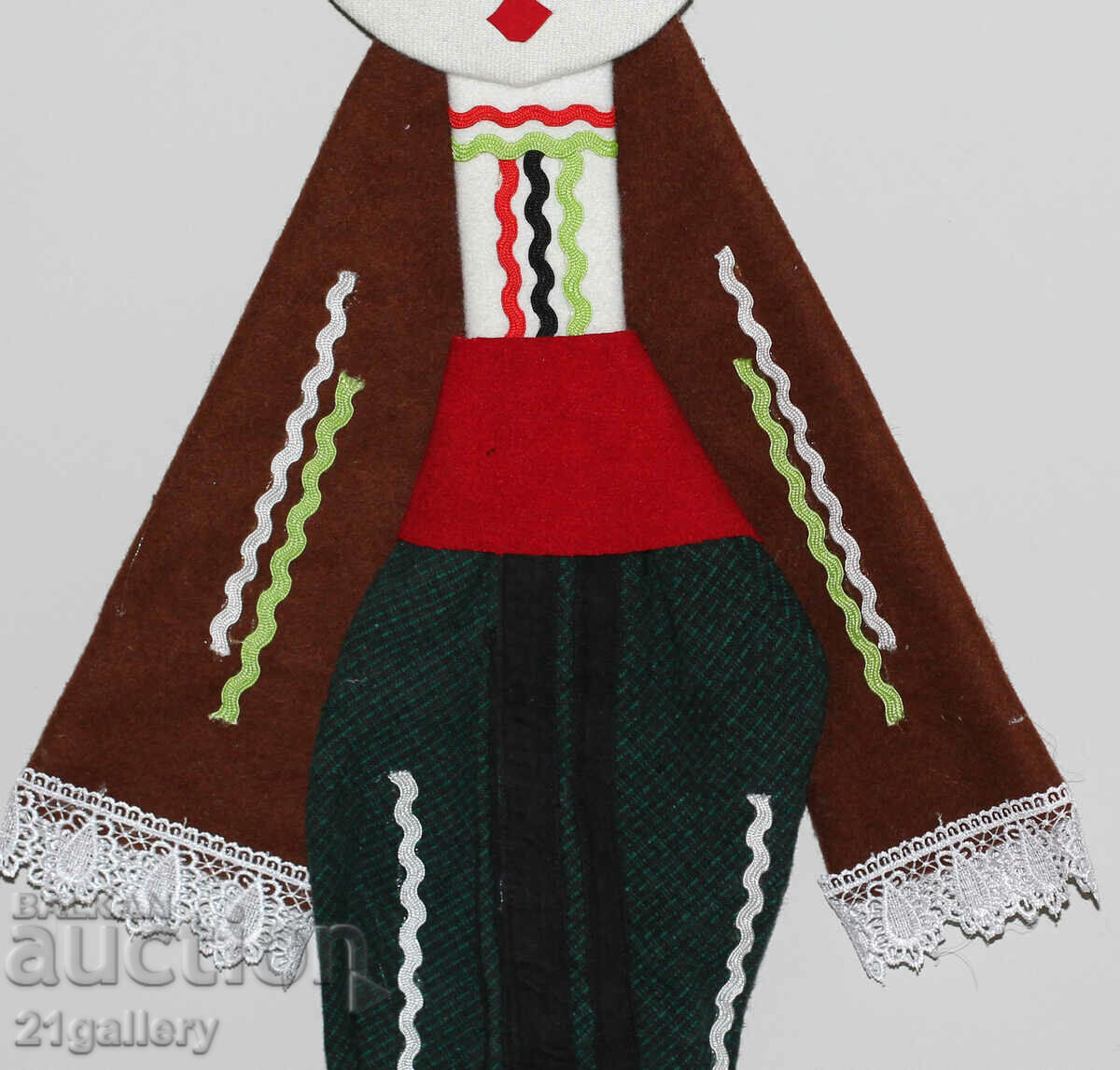 64 cm. Doll folk costume wool/textile wall decoration - 5 64 cm. Doll folk costume wool/textile wall decoration - 5