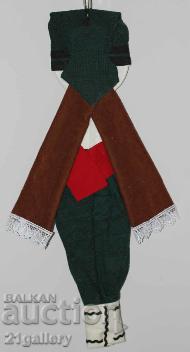 64 cm. Doll folk costume wool/textile wall decoration - 7 64 cm. Doll folk costume wool/textile wall decoration - 7