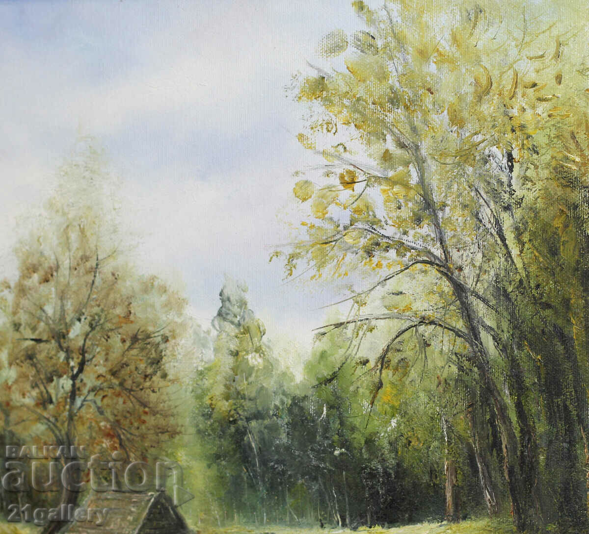 Delivery of River landscape, oil paints, 2002.