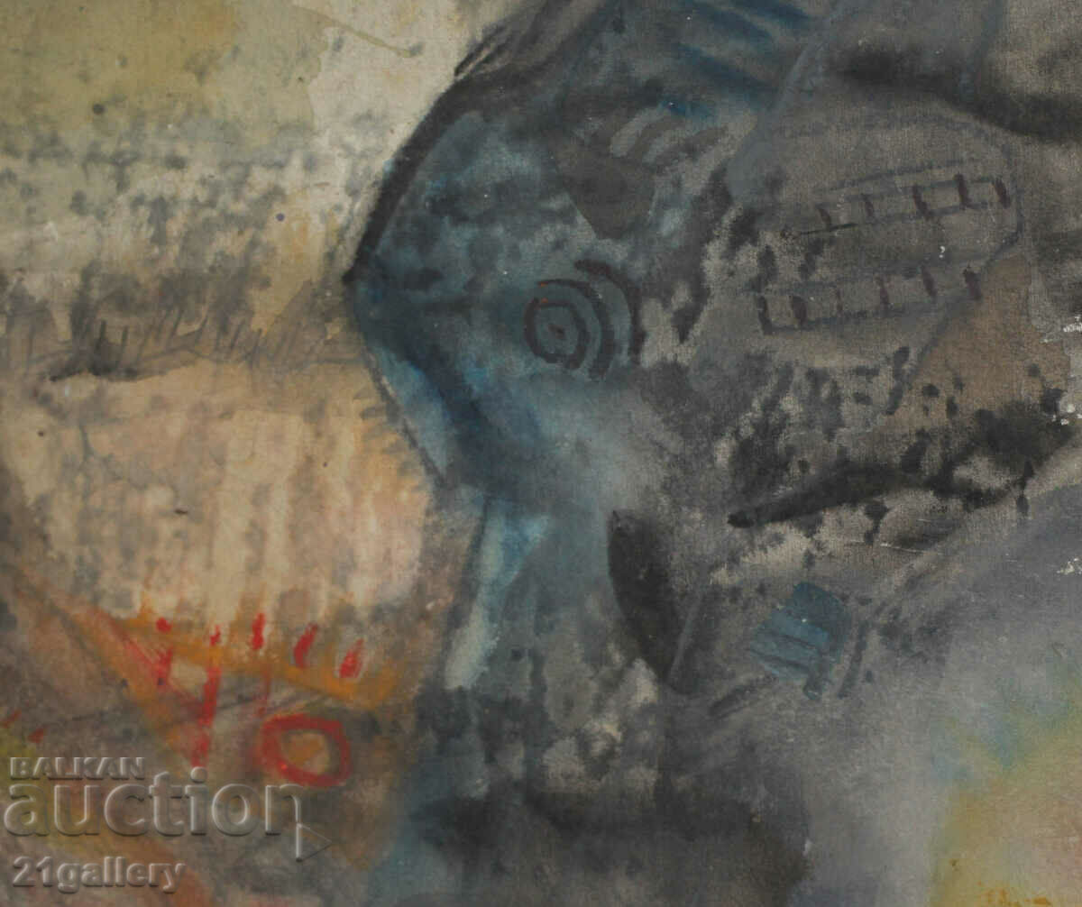 Auction  Vasil Dokev (1938-2017) "Easter gifts" 1990 watercolor