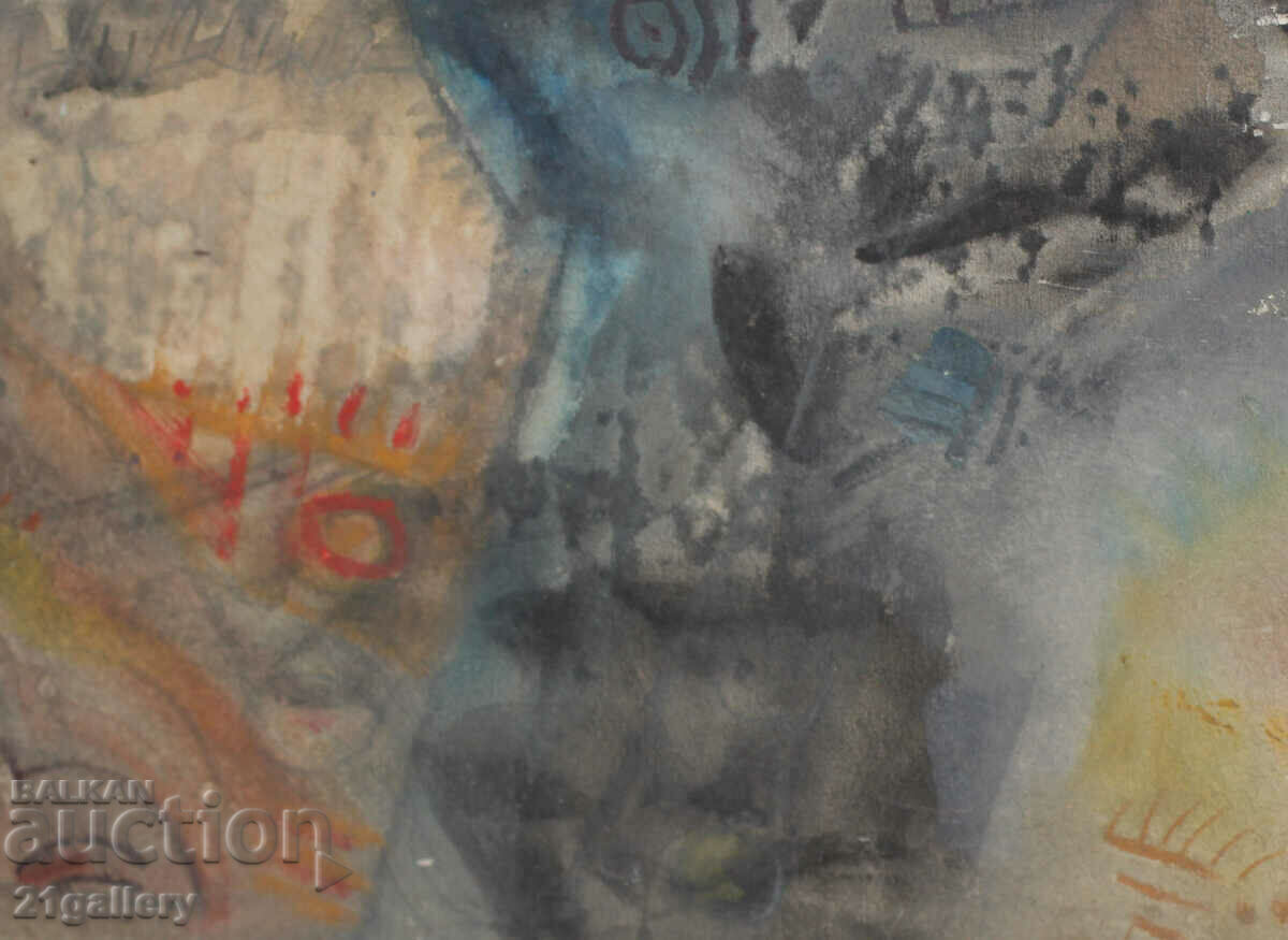 Delivery of Vasil Dokev (1938-2017) "Easter gifts" 1990 watercolor