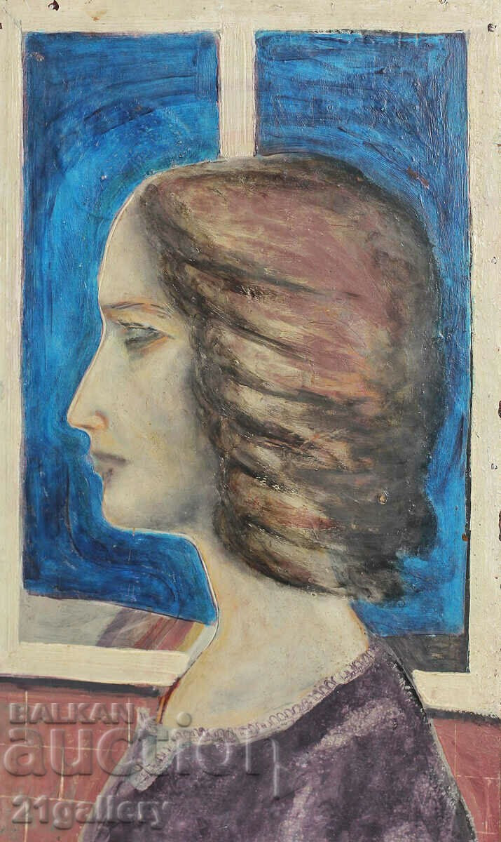 Valery Tsvetkov (Walter) portrait oil paints "Window" with price 450.00 BGN | € 230.08