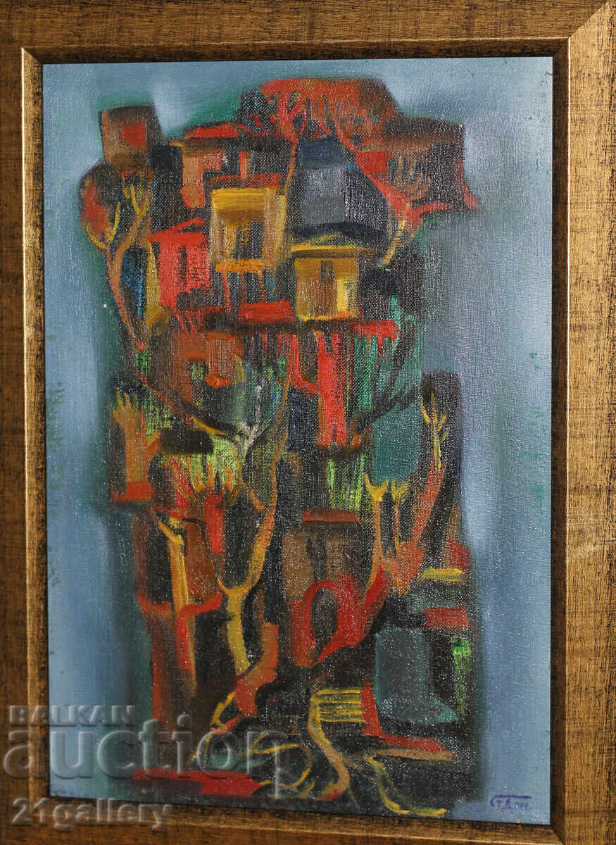 Prof. Stoyan Domuschiev (1935-2021) Abstract oil paints Prof. Stoyan Domuschiev (1935-2021) Abstract oil paints