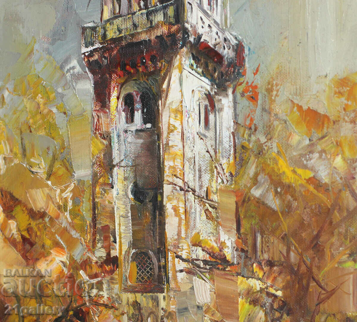 Cityscape, oil on canvas, signed - 5