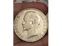 France 5 Francs 1856 BB Strasbourg Napoleon III Silver