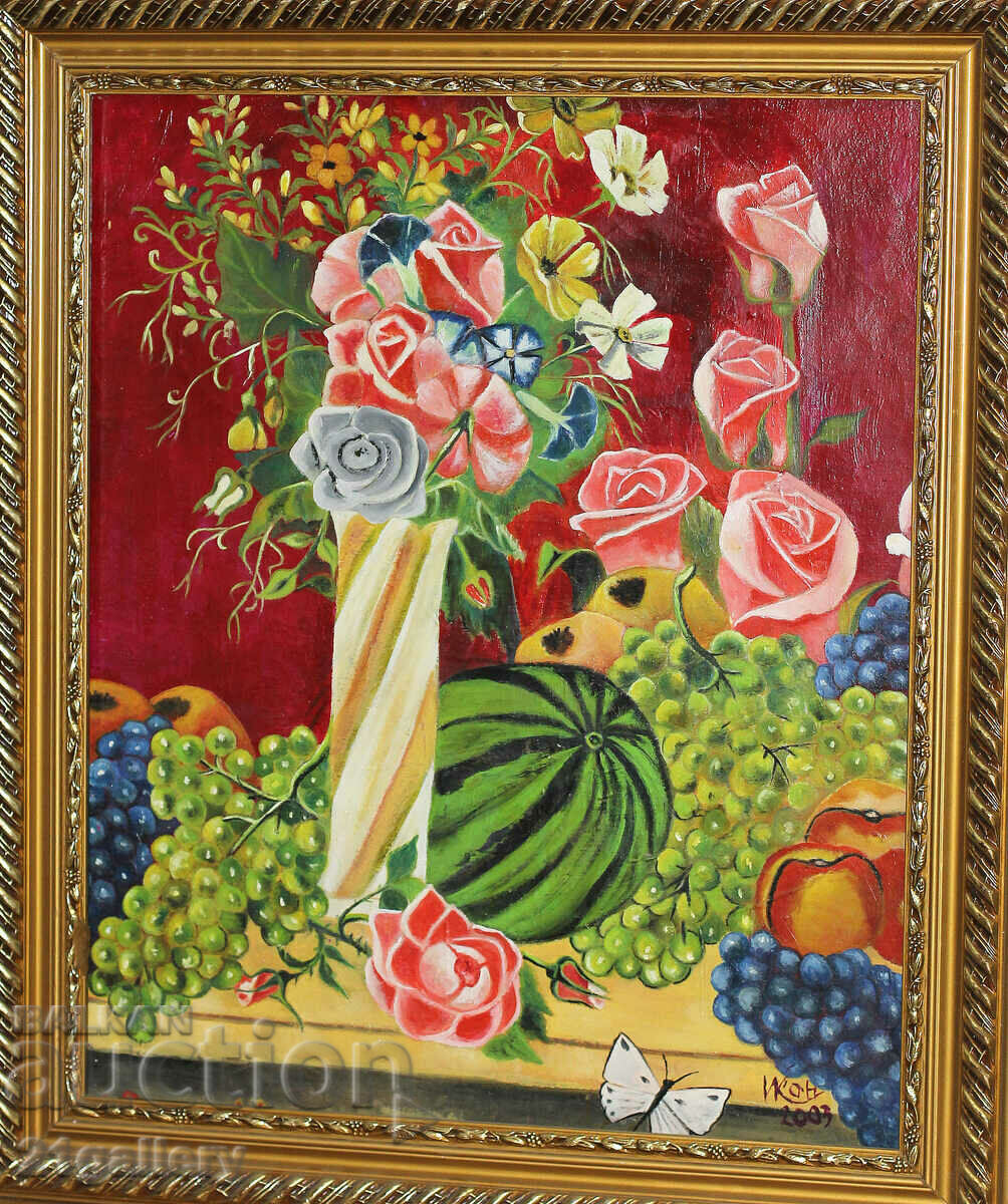 Still life with roses, oil paints, 2003.