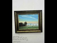 Oil painting - landscape / animals. #6127