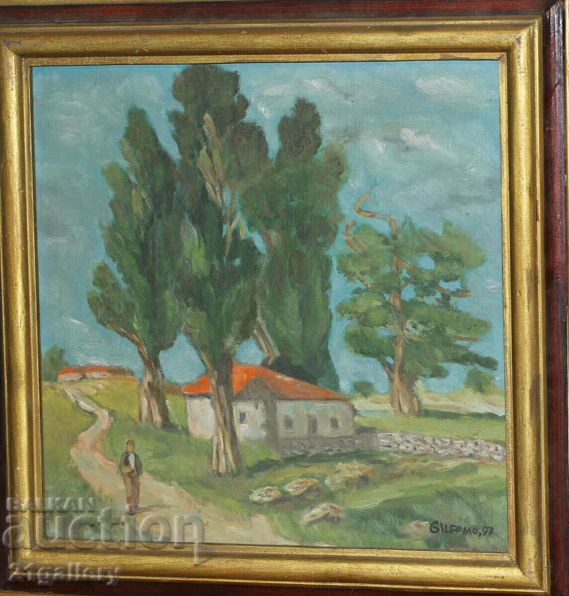 Peisaj, vopsele în ulei, semnat 1997. cu preț 400.00 BGN | € 204.52 Peisaj, vopsele în ulei, semnat 1997. cu preț 400.00 BGN | € 204.52