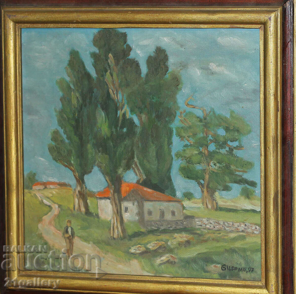 Peisaj, vopsele în ulei, semnat 1997. Peisaj, vopsele în ulei, semnat 1997.