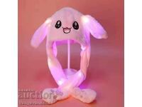 Removable bunny hat with moving ears and LED lights, BGN 17