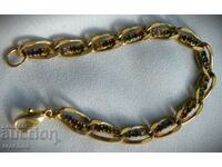 Gold-plated bracelet with stones - American double