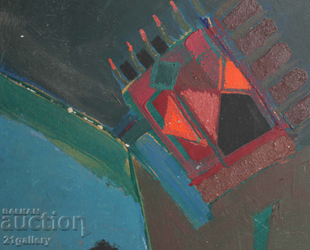 Vasil Dokev (1938- 2017) Abstract, oil paints, signed - 5 Vasil Dokev (1938- 2017) Abstract, oil paints, signed - 5