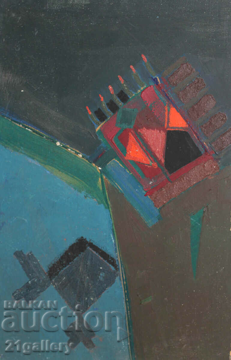 Vasil Dokev (1938- 2017) Abstract, oil paints, signed Vasil Dokev (1938- 2017) Abstract, oil paints, signed