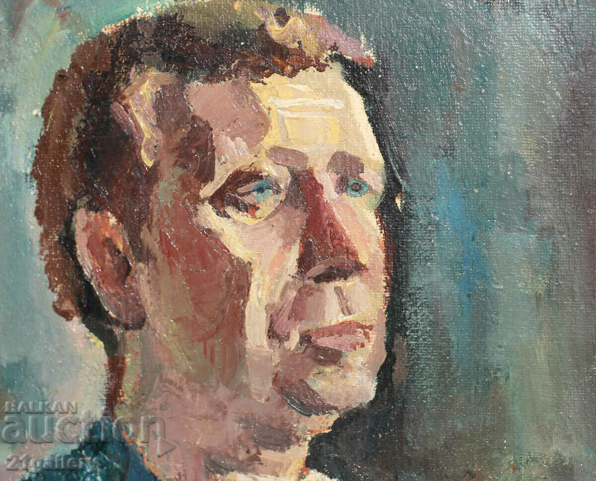 Delivery of Valentin Kulev(1949-) Portrait, oil paints, signed 1982. Delivery of Valentin Kulev(1949-) Portrait, oil paints, signed 1982.