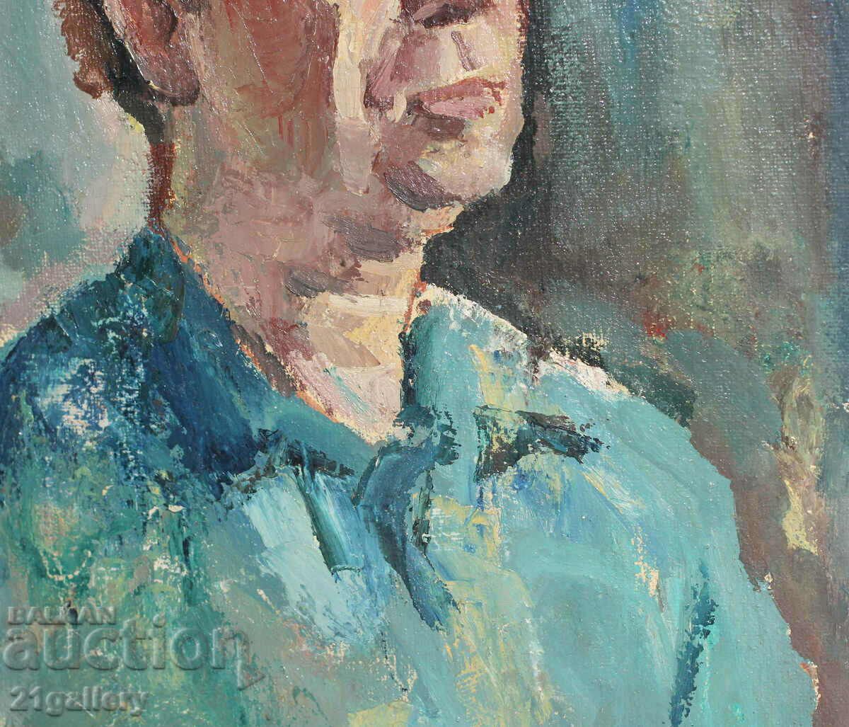 Valentin Kulev(1949-) Portrait, oil paints, signed 1982. - 6 Valentin Kulev(1949-) Portrait, oil paints, signed 1982. - 6