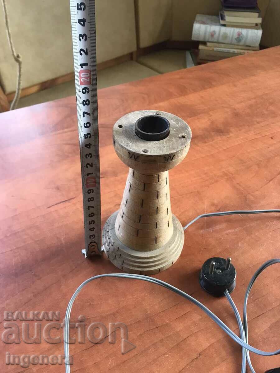 SOCA ANTIQUE WOOD NIGHT LAMP PYROGRAPH with price 19.00 BGN | € 9.71