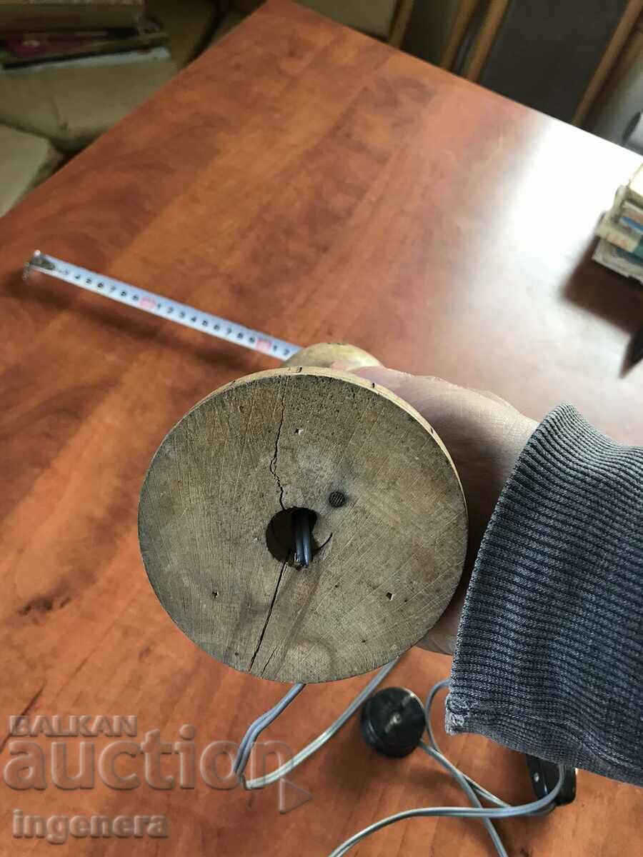 Delivery of SOCA ANTIQUE WOOD NIGHT LAMP PYROGRAPH