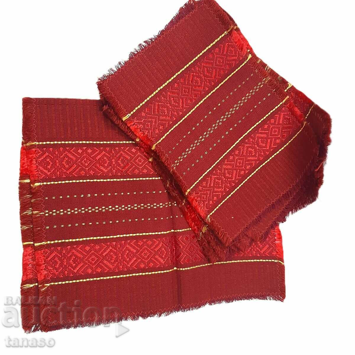 Ethnic, folk set for serving towels and tablecloth(16.4) Ethnic, folk set for serving towels and tablecloth(16.4)