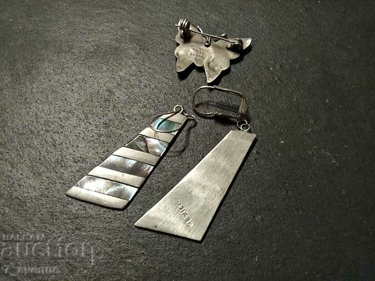 Earrings, large ocean mother-of-pearl, Mexico, stamped 11/26/24 with price 99.00 BGN | € 50.62