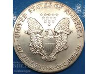 USA 1 Dollar 1992 1 Oz Ounce 31.27g Silver Patina