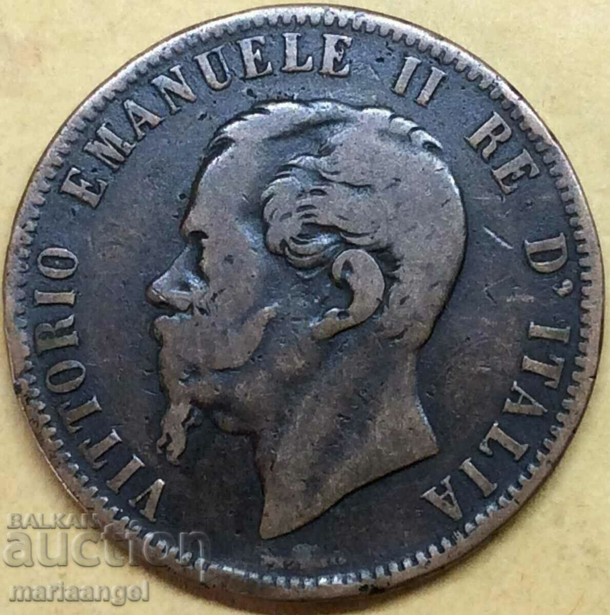 10 Centesimi 1867 Italy 30mm N - Naples Victor Emmanuel