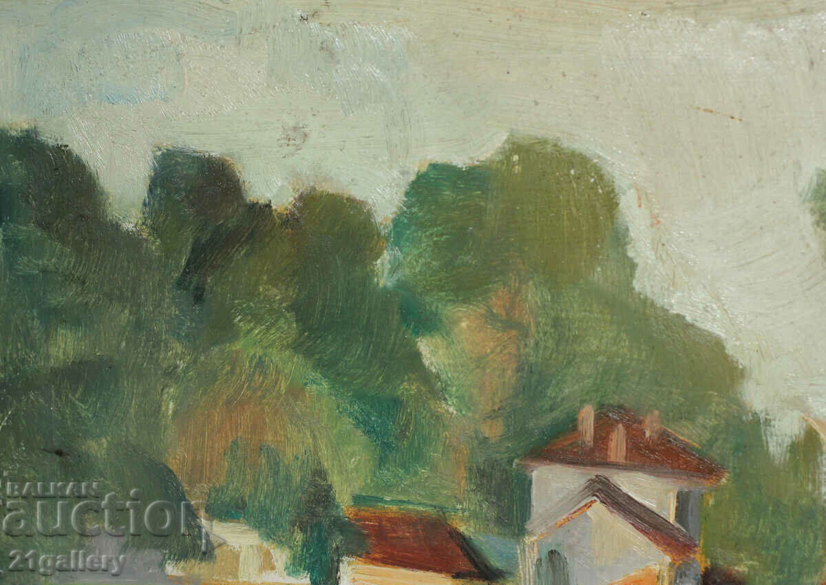 Auction Ivan Obnovenski landscape from Belene, oil paints Auction Ivan Obnovenski landscape from Belene, oil paints