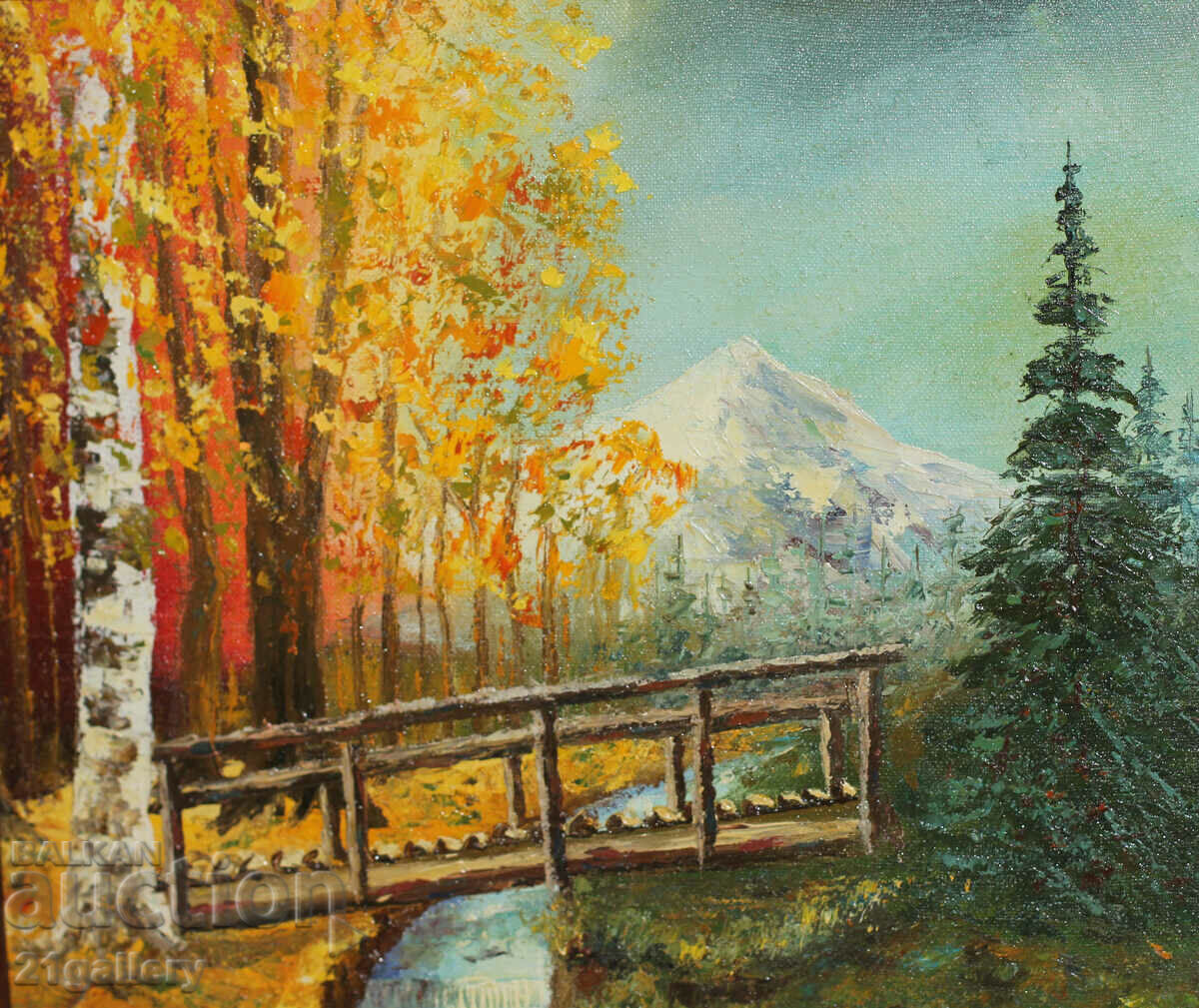 Auction Vili Georgiev landscape from Pirin mountain, oil paints, 2005. Auction Vili Georgiev landscape from Pirin mountain, oil paints, 2005.
