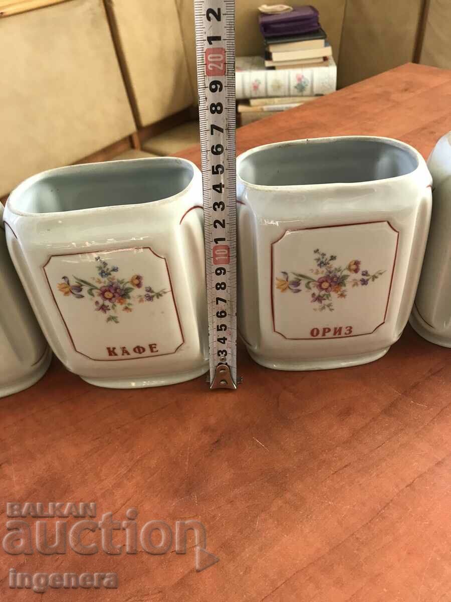 PORCELAIN BOWL KITCHEN JAR FROM SOCA - 4 PCS. with price 35.00 BGN | € 17.90 PORCELAIN BOWL KITCHEN JAR FROM SOCA - 4 PCS. with price 35.00 BGN | € 17.90