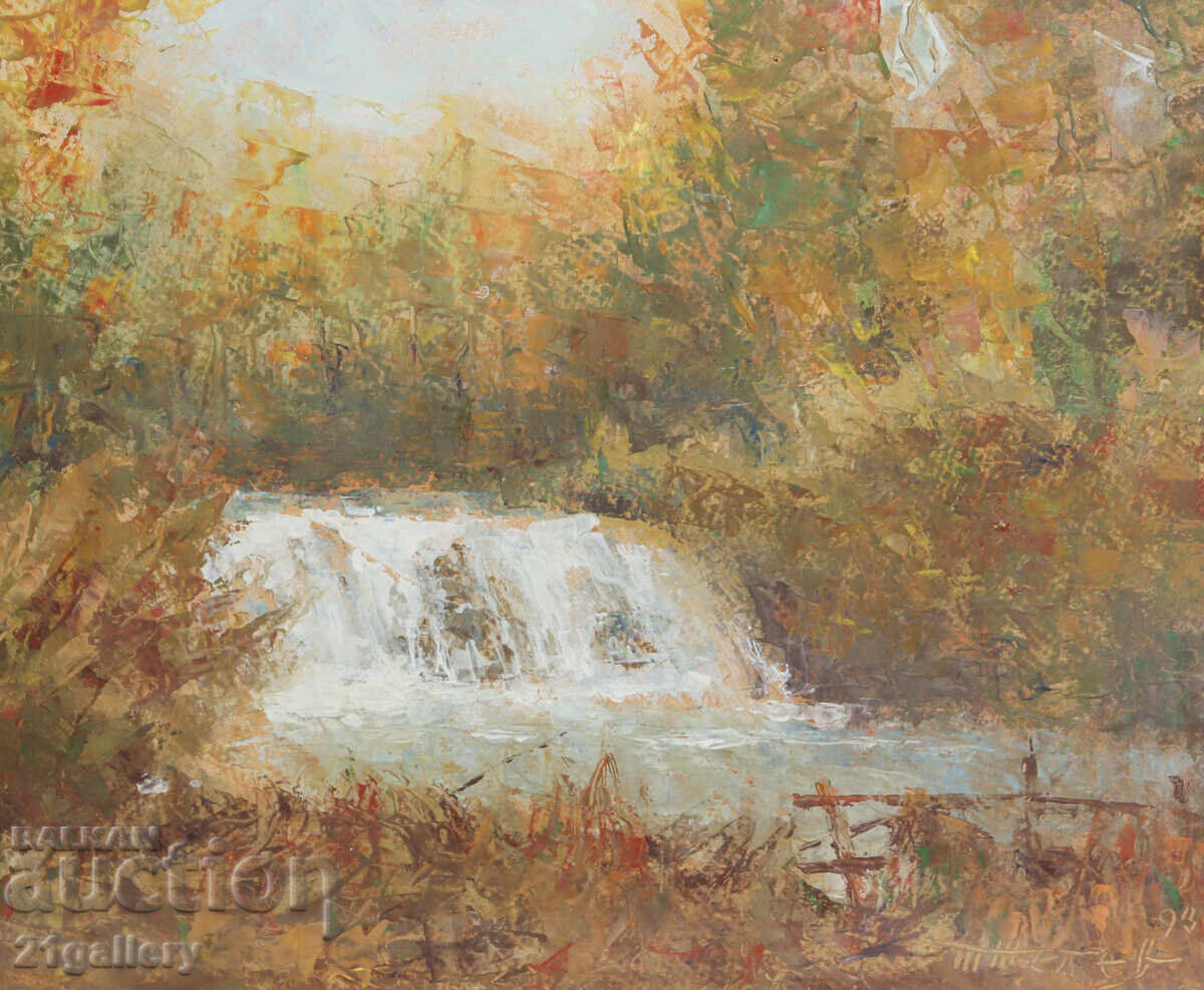 Τοπίο Tenyo Zhelev (1923-2010), λαδομπογιές, 1993. - 5 Τοπίο Tenyo Zhelev (1923-2010), λαδομπογιές, 1993. - 5