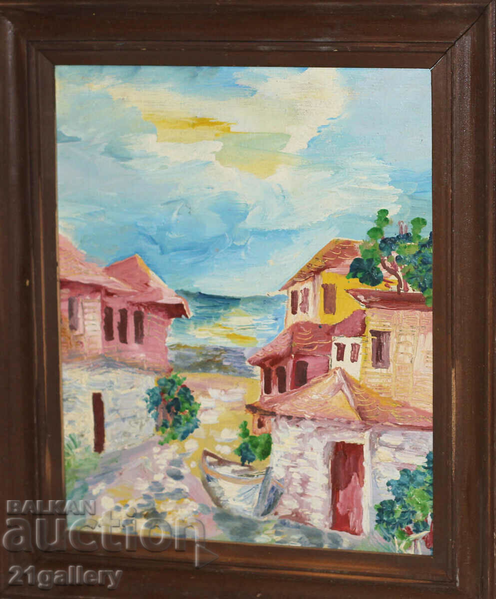 Seascape, oil paints, signed with price 150.00 BGN | € 76.69 Seascape, oil paints, signed with price 150.00 BGN | € 76.69