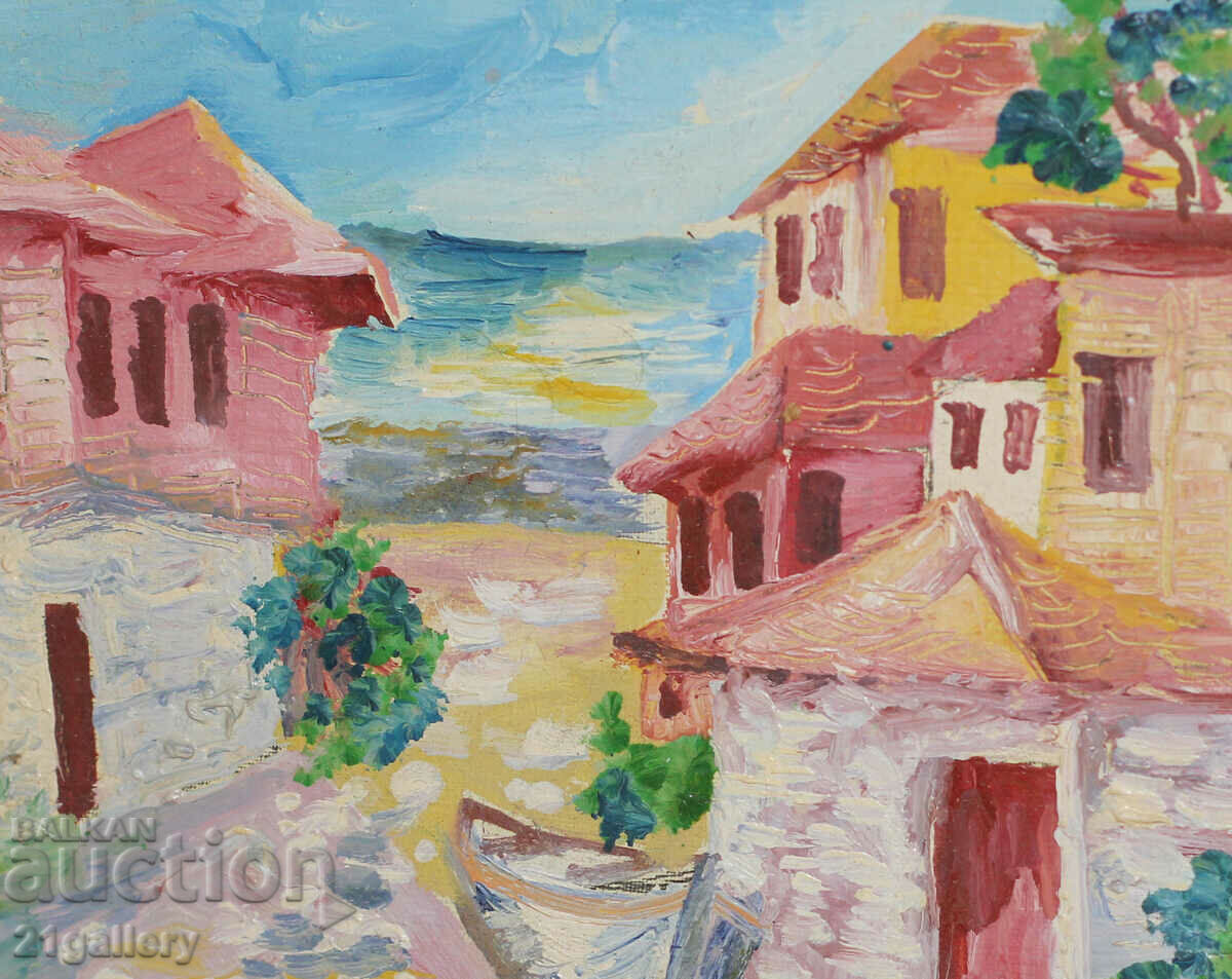 Seascape, oil paints, signed - 5 Seascape, oil paints, signed - 5