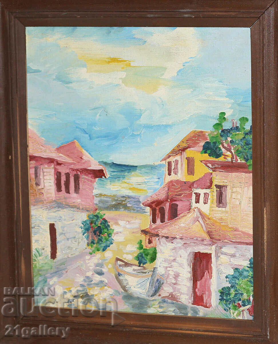 Seascape, oil paints, signed Seascape, oil paints, signed