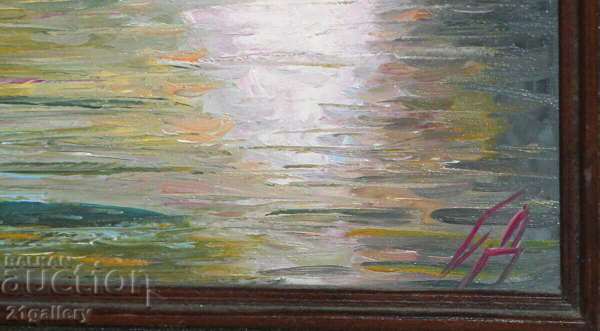 Stoyan Drazhev - seascape, bay, oil paints, signed - 6 Stoyan Drazhev - seascape, bay, oil paints, signed - 6