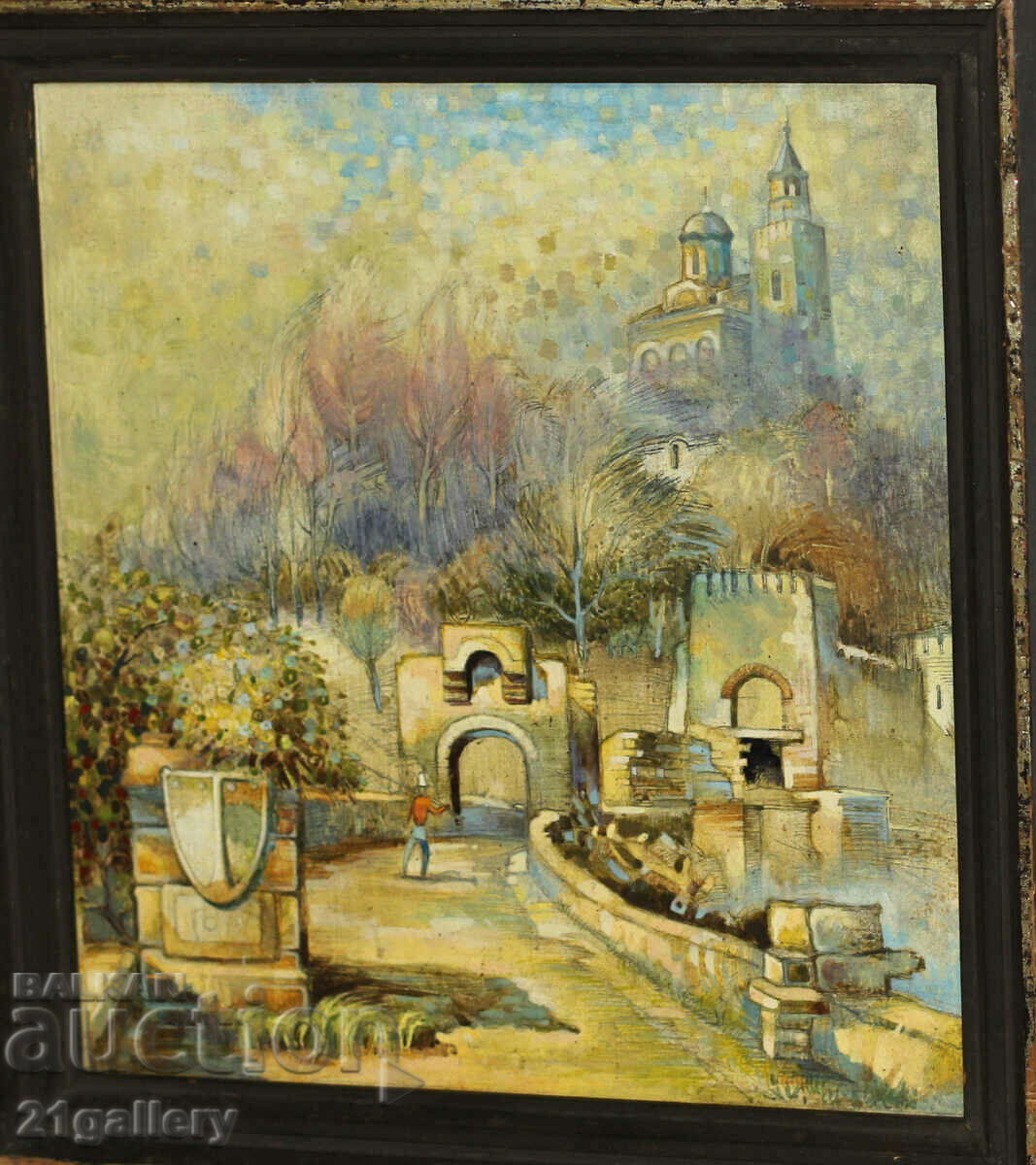 Landscape Veliko Tarnovo "Tsarevets", oil paints with price 250.00 BGN | € 127.82 Landscape Veliko Tarnovo "Tsarevets", oil paints with price 250.00 BGN | € 127.82