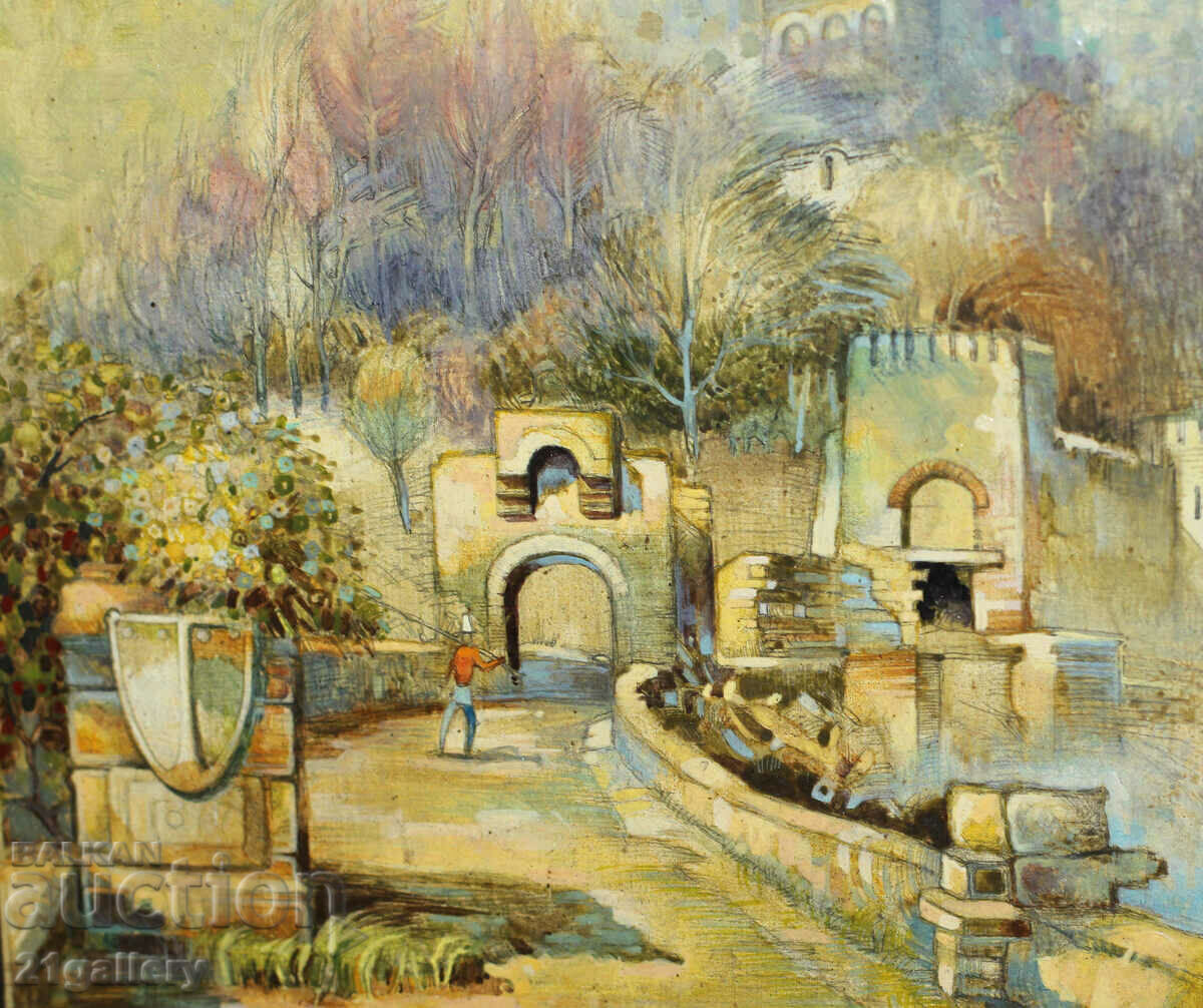 Delivery of Landscape Veliko Tarnovo "Tsarevets", oil paints Delivery of Landscape Veliko Tarnovo "Tsarevets", oil paints