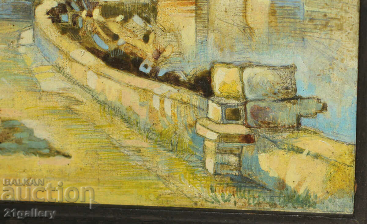 Landscape Veliko Tarnovo "Tsarevets", oil paints - 6 Landscape Veliko Tarnovo "Tsarevets", oil paints - 6