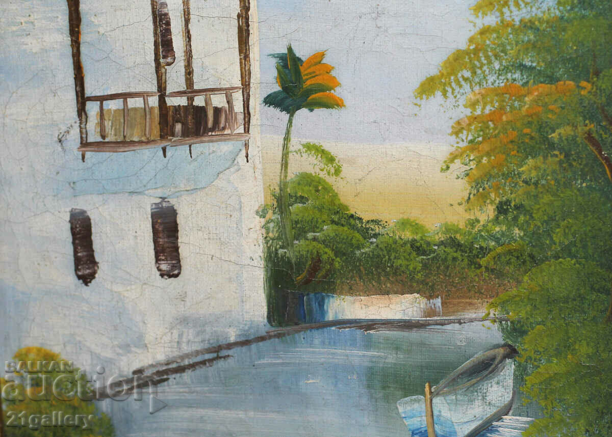 Delivery of Landscape with a boat, oil paints Delivery of Landscape with a boat, oil paints