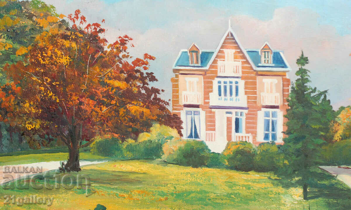 Δημοπρασία Τοπίο με σπίτι, λαδομπογιές, 1995. Δημοπρασία Τοπίο με σπίτι, λαδομπογιές, 1995.