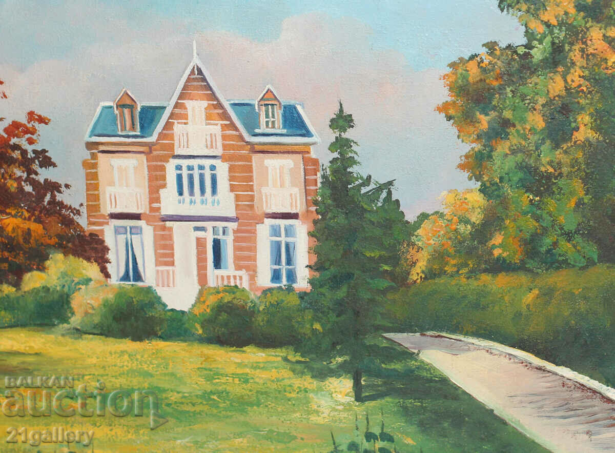 Τοπίο με σπίτι, λαδομπογιές, 1995. - 5 Τοπίο με σπίτι, λαδομπογιές, 1995. - 5