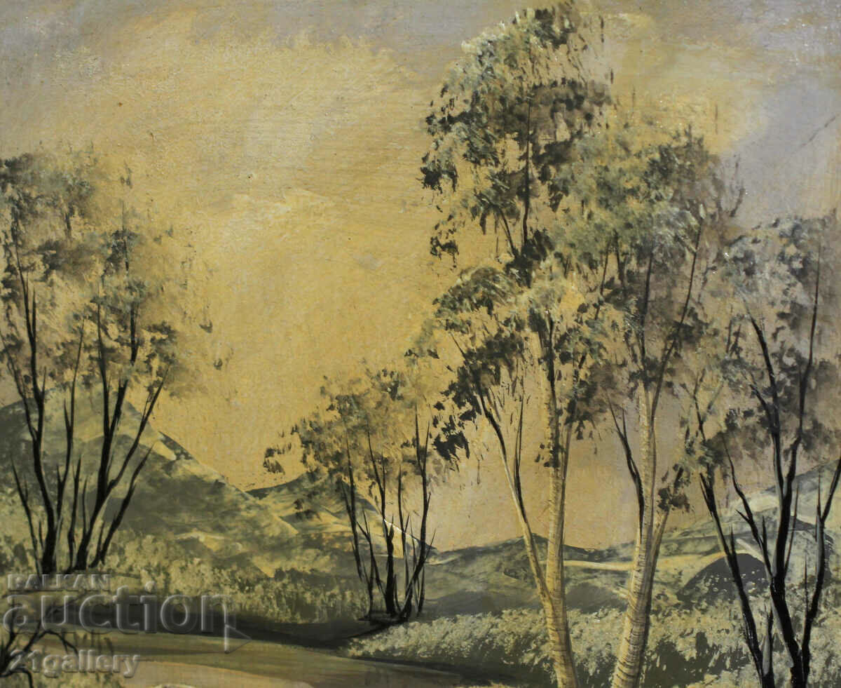 Auction Waterfall landscape, oil paints, 1999. Auction Waterfall landscape, oil paints, 1999.